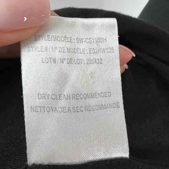 HELMUT LANG Black Asymmetric Zip Moto Jacket Sweatshirt Shawl Collar Pockets M - Picture 8 of 8